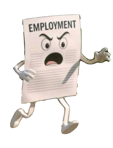 Angry employment document