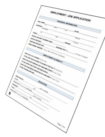 Job application form